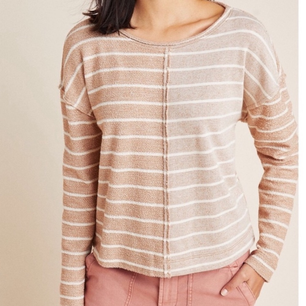 NWT Anthropologie Devlin Textured Sweatshirt
